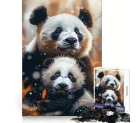 Rompecabezas Familia de Animales para Adultos 1000 Piezas Poder Mental Escapada Relajante Bordes Uniformes (38x52cm)