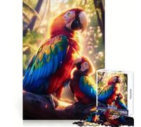 Rompecabezas Familia Guacamayo Escarlata de 1000 Piezas para Adultos Juguete Inteligente para Jugar Juntos Diversión con Corte preciso Exhibición artística (38x26cm)