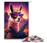 Rompecabezas Familiar de 1000 Piezas para Adultos Noches de neón Tirador con póster a Juego y Hoja de Preguntas y respuestas Medidas 75x50cm