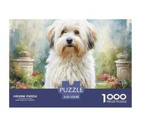 Rompecabezas Familiar Difícil 1000 Piezas - Terrier Esponjoso en Sendero, Idea Hogar, 52x38cm