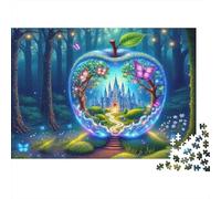 Rompecabezas Fantasía de Manzana Mágica de 1000 Piezas Escena del Bosque Mágico de Manzanas para Adultos Juegos educativos Decoración del hogar Desafío Alta dificultad Regalos de cumpleaños 38x26cm