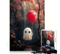 Rompecabezas Fantasma de Otoño con Globo, 1000 Piezas para Adultos, Entrenamiento de Memoria, distracción Relajante, Bordes precisos, Regalo Festivo (38x26cm)