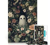 Rompecabezas Fantasma Fantasma de 1000 Piezas para Adolescentes Juego de concentración Mental Corte de precisión Bordes Lisos Juego para Rellenar Calcetines navideños (38x26cm)