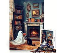 Rompecabezas Fantasma Victoriano, 1000 Piezas, Ejercicio de lógica, Relajación, Bordes limpios, Regalo Festivo (38x52cm)