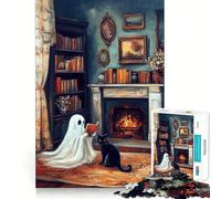 Rompecabezas Fantasma Victoriano de 1000 Piezas para Adolescentes Estimula la Mente Diversión Ajuste Espacios Entretenimiento cautivador para Interiores acogedores (50x75cm)