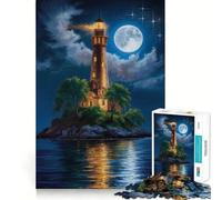 Rompecabezas Faro Antiguo 1000 Piezas Juego Que Estimula la Mente Juego Espacios Espacios Entretenimiento Acogedor para Interiores para Todos (38x52cm)