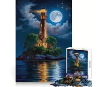 Rompecabezas Faro Antiguo de 1000 Piezas para Adultos Pensamiento estratégico Escape Tranquilo Ajuste preciso Un Regalo Encantador (38x26cm)