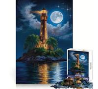 Rompecabezas Faro Antiguo para Adolescentes 1000 Piezas Estimula la Mente Tiempo de Ocio entretenido Encaje Firme Regalo de Temporada (38x52cm)