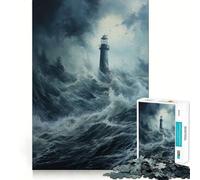 Rompecabezas Faro Brisa Marina de 1000 Piezas para Adolescentes, Juguete para ejercitar la Mente, Tiempo de relajación, Arte, ensamblaje, Regalo de Temporada (50x75cm)