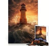 Rompecabezas Faro en la Tempestad de 1000 Piezas para adolescentesUn desafío inteligenteActividad relajanteCierre finoUn Regalo Encantador(38x52cm)