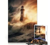 Rompecabezas Faro en la Tempestad de 1000 Piezas para adultosDesarrolla la lógica, es un pasatiempo Relajante y Requiere precisiónIdeal (38x52cm)