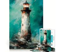 Rompecabezas Faro Tormentoso para Adultos, 1000 Piezas, Juguete para ejercitar la Mente, Divertido, Corte de precisión, 50x75cm