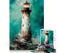 Rompecabezas Faro Tormentoso para Adultos, 1000 Piezas, Juguete para ejercitar la Mente, Divertido, Corte de precisión, 50x75cm