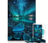 Rompecabezas Felicidad Nocturna de 1000 Piezas para Adultos Juguete cognitivo para Fortalecer los Lazos afectivos Ideal para armar Artículo de Santa Claus (38x52cm)