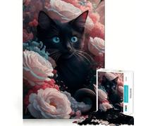 Rompecabezas Felino Místico Florecimiento para Adultos, 1000 Piezas, Juguete para Concentrar el Ámbito de la Conciencia, Tiempo de Relajación, Bordes Precisos, Elige tu Deseo de Santa Claus (50x75cm)