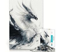 Rompecabezas Fénix Blanco de 1000 Piezas para Adultos Juego de Habilidad Mental Corte láser para un Ajuste Actividad gratificante para días lluviosos (38x52cm)