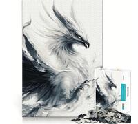 Rompecabezas Fénix Blanco para Adolescentes 1000 Piezas Juego para Estimular la Mente Ensamblaje Firme y Seguro Actividad para Compartir con Seres Queridos (50x75cm)