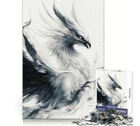 Rompecabezas Fénix Blanco para Adultos, 1000 Piezas, Entrenamiento Mental, relajación, Uniforme, Regalo Festivo (38x26cm)