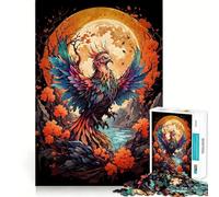 Rompecabezas Fénix Místico para Adultos, 1000 Piezas, Juguete Intelectual, Juego Relajante, Arte de Pared de Calidad (50x75cm)