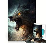 Rompecabezas Fenrir el Lobo Nórdico Furioso para Adolescentes, 1000 Piezas, Juguete Mental, Escapada de la Calma, Borde Preciso, Regalo Increíble (38x26cm)