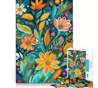 Rompecabezas Floral caprichoso de 1000 Piezas Diversión para ejercitar la Mente Componentes Resistentes y de Corte Limpio Un Entretenimiento cautivador para Disfrutar en casa (38x52cm)