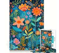 Rompecabezas Floral caprichoso de 1000 Piezas Diversión para ejercitar la Mente Encaja Perfectamente sin Huecos Actividad para Fortalecer los Lazos Familiares (38x52cm)