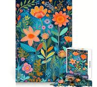 Rompecabezas Floral caprichoso para Adolescentes, 1000 Piezas, lógica, Pensamiento, Tranquilidad, Escape, Cierre sin Fisuras, Regalo navideño (38x52cm)