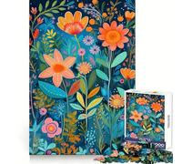 Rompecabezas Floral caprichoso para Adolescentes de 1000 Piezas Desarrolla la Capacidad de razonamiento, Alivia el estrés y es Divertido Corte preciso (50x75cm)