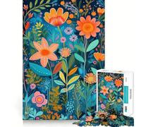 Rompecabezas Floral caprichoso para Adultos de 1000 Piezas Diversión para Entrenar la Mente Piezas sin Rebabas y de Corte Limpio Actividad entrañable para Compartir en Familia (38x26cm)