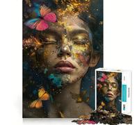 Rompecabezas Floral para Mujer de 1000 Piezas Diversión para ejercitar la Mente Piezas sin Rebabas y de Corte Limpio Actividad Absorbente para Noches tranquilas (38x52cm)