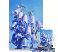 Rompecabezas Florece en campanillas Azules de 1000 Piezas Ejercicio Mental Diversión Relajante Corte de precisión Navidad (38x26cm)