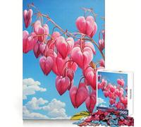 Rompecabezas Florece en Corazones sangrantes de 1000 Piezas Ejercicio Mental Pasatiempo Relajante Corte de precisión Regalo Ideal para Las Fiestas (50x75cm)