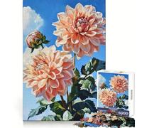 Rompecabezas Florece en Dalia de 1000 Piezas para Adolescentes Un Juego de ingenio y Entretenimiento Cierre sólido Regalo Festivo (50x75cm)