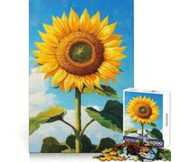 Rompecabezas Florece en Girasol para Adolescentes, 1000 Piezas, estimulación Cerebral, relajación acogedora, Corte Premium, (50x75cm)