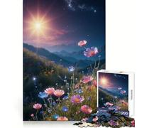 Rompecabezas Flores Silvestres en Flor para Adolescentes 1000 Piezas Estimulante Mental Suave Distracción Firme Interconexión Regalo Navideño (38x52cm)