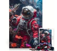 Rompecabezas Flotante de Astronauta para Adultos, 1000 Piezas, con Memoria, Ideal para una recreación Tranquila, Ajuste Perfecto, (38x26cm)