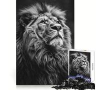 Rompecabezas fotográfico de león en Blanco y Negro de 1000 Piezas para Adolescentes Ideal para desarrollar la Capacidad de razonamiento,el Ocio y el Entretenimiento Bordes limpios Regalo de Invierno
