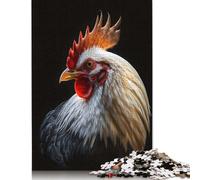 Rompecabezas fotográfico de Retrato de Pollo, Juego de Bricolaje, Rompecabezas de cartón Premium para Mujeres, Hombres y niños, Regalo para el Día del Niño, 1000 Piezas (75 x 50 cm)
