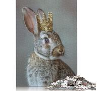 Rompecabezas fotográfico Rey Conejo, Papel Entrelazado de precisión, Rectangular, para Adultos y niños, 1000 Piezas (75 x 50 cm)