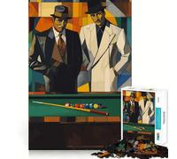 Rompecabezas fotográficos de Sala de Billar para Adolescentes, 1000 Piezas, Wise Think Toy Gentle Leisure Tight Cut Santa Wish List (38x52cm)