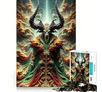 Rompecabezas Fractal Guardian de 1000 Piezas para Adolescentes Juguete de lógica Resistente Actividad en casa Bordes Transparentes Regalo Ideal 50x75cm