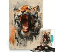 Rompecabezas Furia Rugiente de 1000 Piezas para Adultos Juguete Inteligente para Toda la Familia Obra de Arte de Corte preciso (50x75cm)