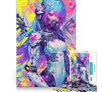 Rompecabezas futuristas de Chicas Anime para Adultos,1000 Piezas,Juego para estimular la Mente,tamaño Uniforme,Piezas precisas,Ideal para Viajar, ejercitar la Mente (38x52cm)