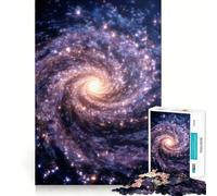 Rompecabezas Galaxia arremolinada con Estrellas y luz para Adolescentes, 1000 Piezas, Juguete cognitivo, pasatiempo Tranquilo, Borde Premium, 38x26cm