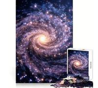 Rompecabezas Galaxia arremolinada con Estrellas y luz para Adultos, 1000 Piezas Juguete Inteligente para el hogar Disfrute de un Corte preciso Decoración de Pared 50x75cm