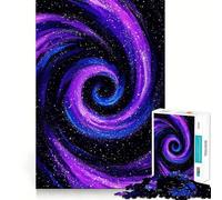 Rompecabezas Galaxia arremolinada de púrpura y Azul de 1000 Piezas para Adolescentes Mejora la Memoria Divertido y Relajante Bordes Afilados 50x75cm