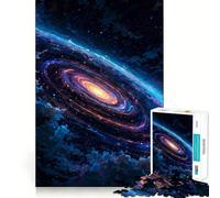 Rompecabezas Galaxia Vibrante con Nubes 1000 Juego de Memoria Mental Juego de Corte de Alta precisión Desafío Cerebral Interactivo para el hogar (38x26cm)