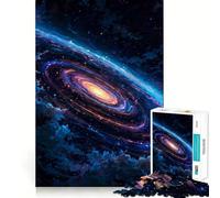 Rompecabezas Galaxia Vibrante con Nubes para Adultos,1000 Piezas,Juego Estimulante,Estructura de Encaje precisa,fácil de Aprender,diversión para Toda la Familia (50x75cm)