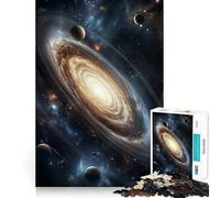 Rompecabezas Galaxia Vibrante con Planetas y Estrellas,1000 Piezas,diversión cognitiva,Troquelado de Alta precisión, aliviar el estrés (50x75cm)
