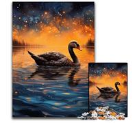 Rompecabezas Galaxy Black Swan de 1000 Piezas para Adultos, Ideal para Adolescentes y coleccionistas, Regalo de Viaje, Actividad Familiar, 26x38cm/10,23x14,96 Pulgadas